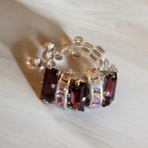 Cristal Burgundy Argenté