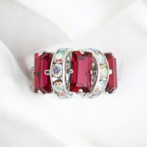 Cristal Rouge Ruby Argenté