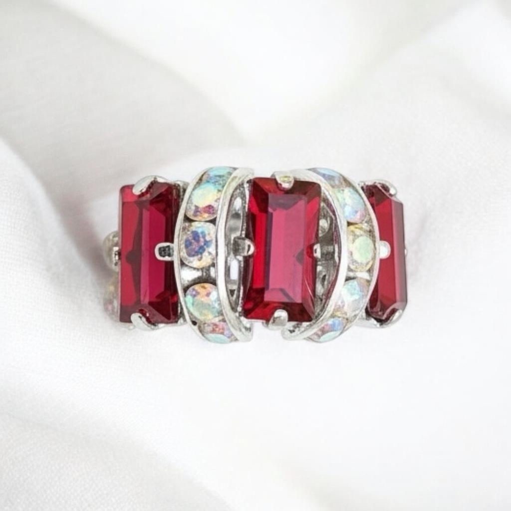 Cristal Rouge Ruby Argenté